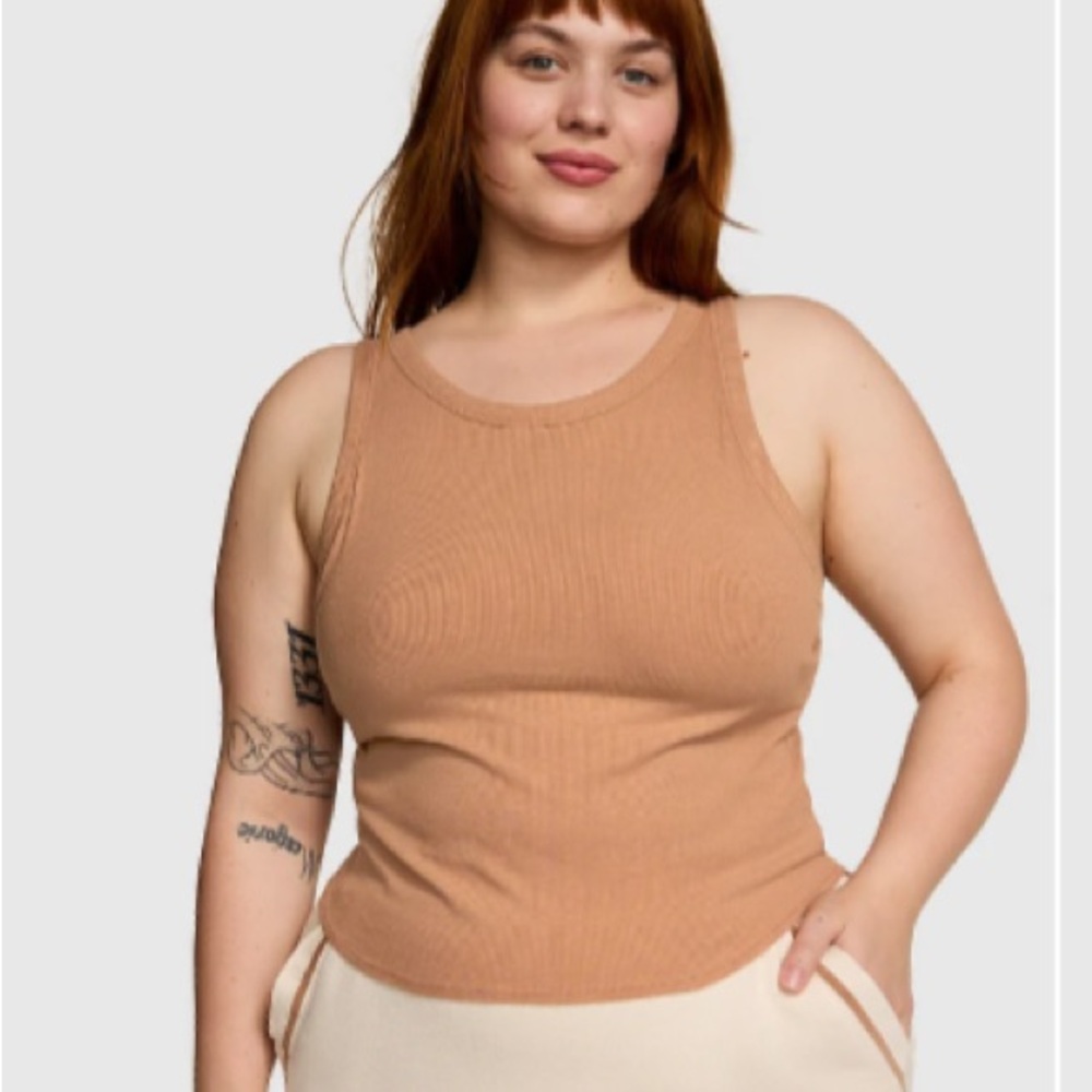 High Neck Ribbed Tank
